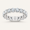 4.00 CT Round Cut Lab Grown Diamond Eternity Band Set
