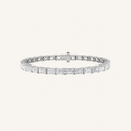 13CT Emerald Cut Lab Grown Diamond Tennis Bracelet