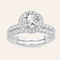 2.00CT Round Cut Lab Grown Diamond Bridal Ring Set