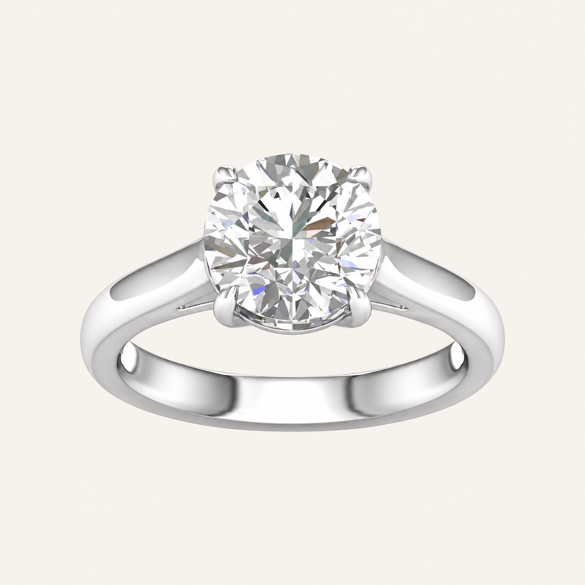 3.00CT Round Cut Lab Grown Diamond Solitaire Ring