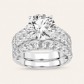 5.00CT Round Cut Lab Grown Diamond Bridal Set