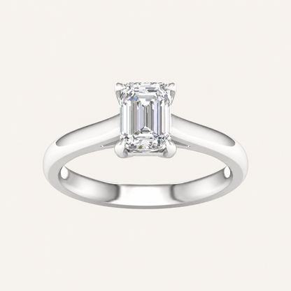2.00CT Emerald Cut Lab Grown Diamond Solitaire Ring