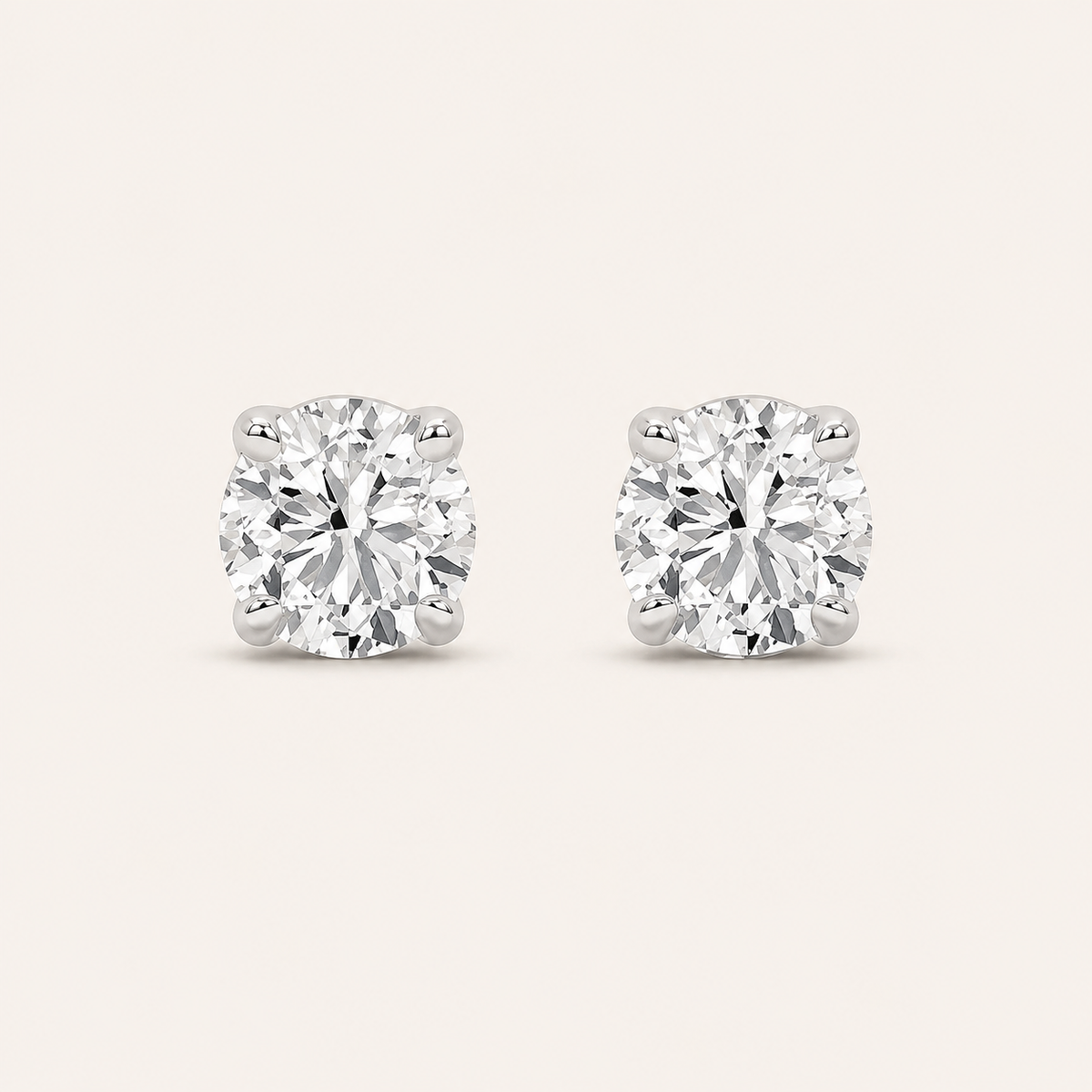 0.4CT Round Cut Lab Grown Diamond Stud Earring