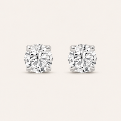 0.4CT Round Cut Lab Grown Diamond Stud Earring