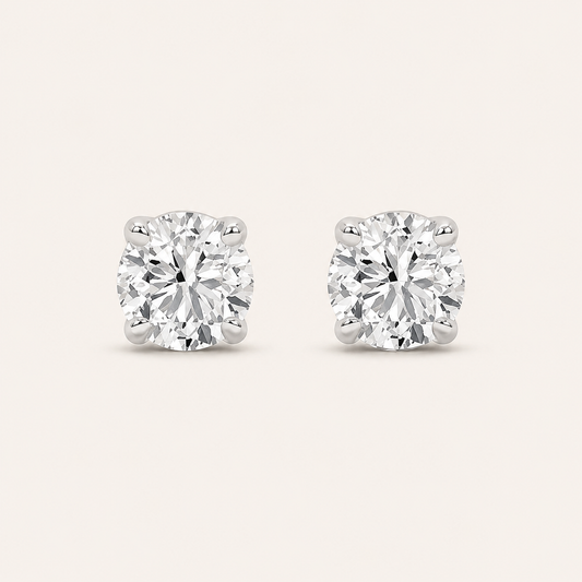 0.4CT Round Cut Lab Grown Diamond Stud Earring