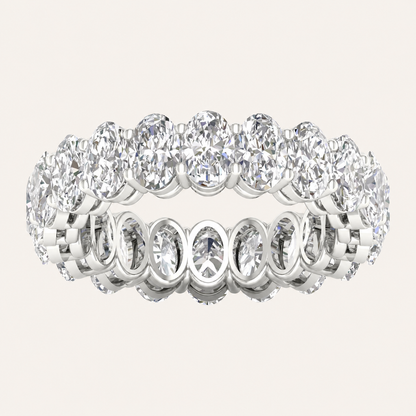5.00CT Oval Cut Lab Grown Diamond Eternity Band Ring
