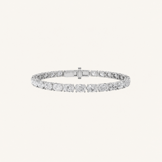 4.5CT Oval Cut Lab Grown Diamond East & West Tennis Bracelet