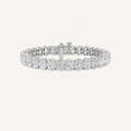 24CT Oval Cut Lab Grown Diamond East & West Tennis Bracelet