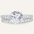 3.00CT Round Cut Lab Grown Diamond Bridal Set