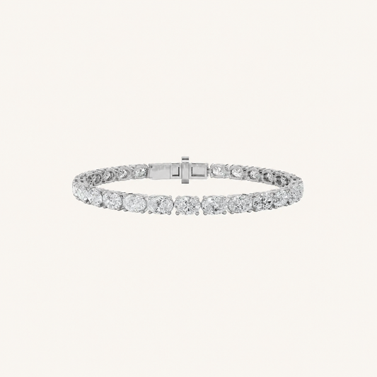 6CT Oval Cut Lab Grown Diamond East & West Tennis Bracelet