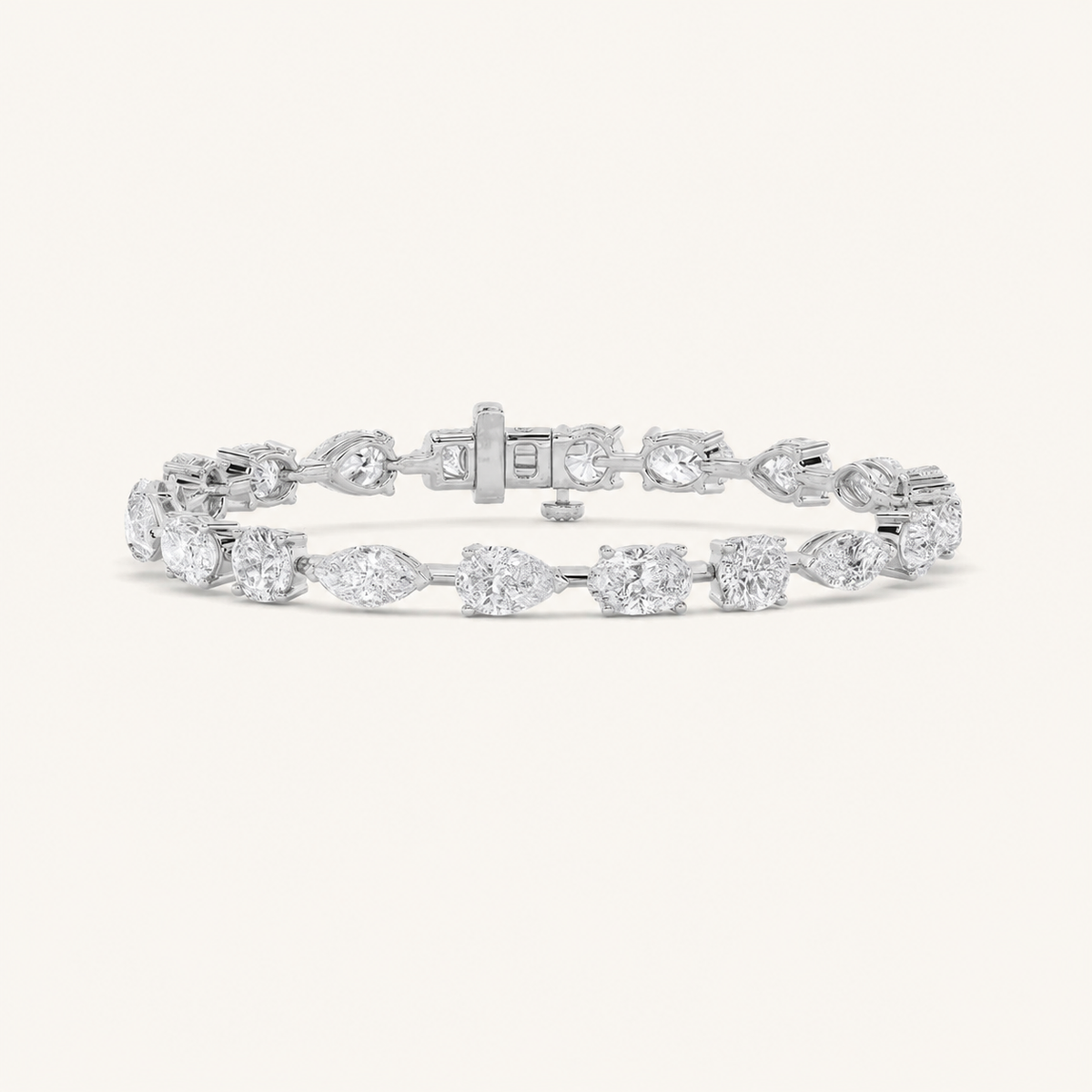 10CT Multistone Lab Grown Diamond Tennis Bracelet