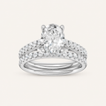 2.33CT Oval Cut Lab Grown Diamond Bridal Set