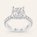 2.41CT Princess Cut Lab Grown Diamond Bridal Set