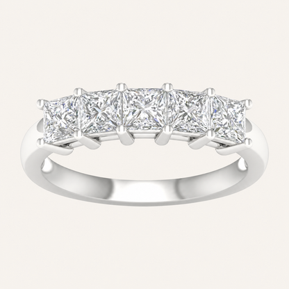 5.00CT Princess Cut Lab Grown Diamond Enhancer Band Ring