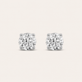 2CT Round Cut Lab Grown Diamond Classic Basket Set Stud Earrings