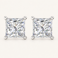 3.00 CT Princess Lab Grown Diamond Stud Earrings