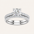 1.75CT Round Cut Lab Grown Diamond Bridal Ring Set