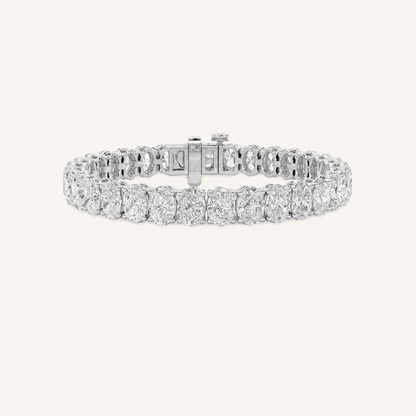 15Cttw Oval Cut Lab Grown Diamond Tennis Bracelet
