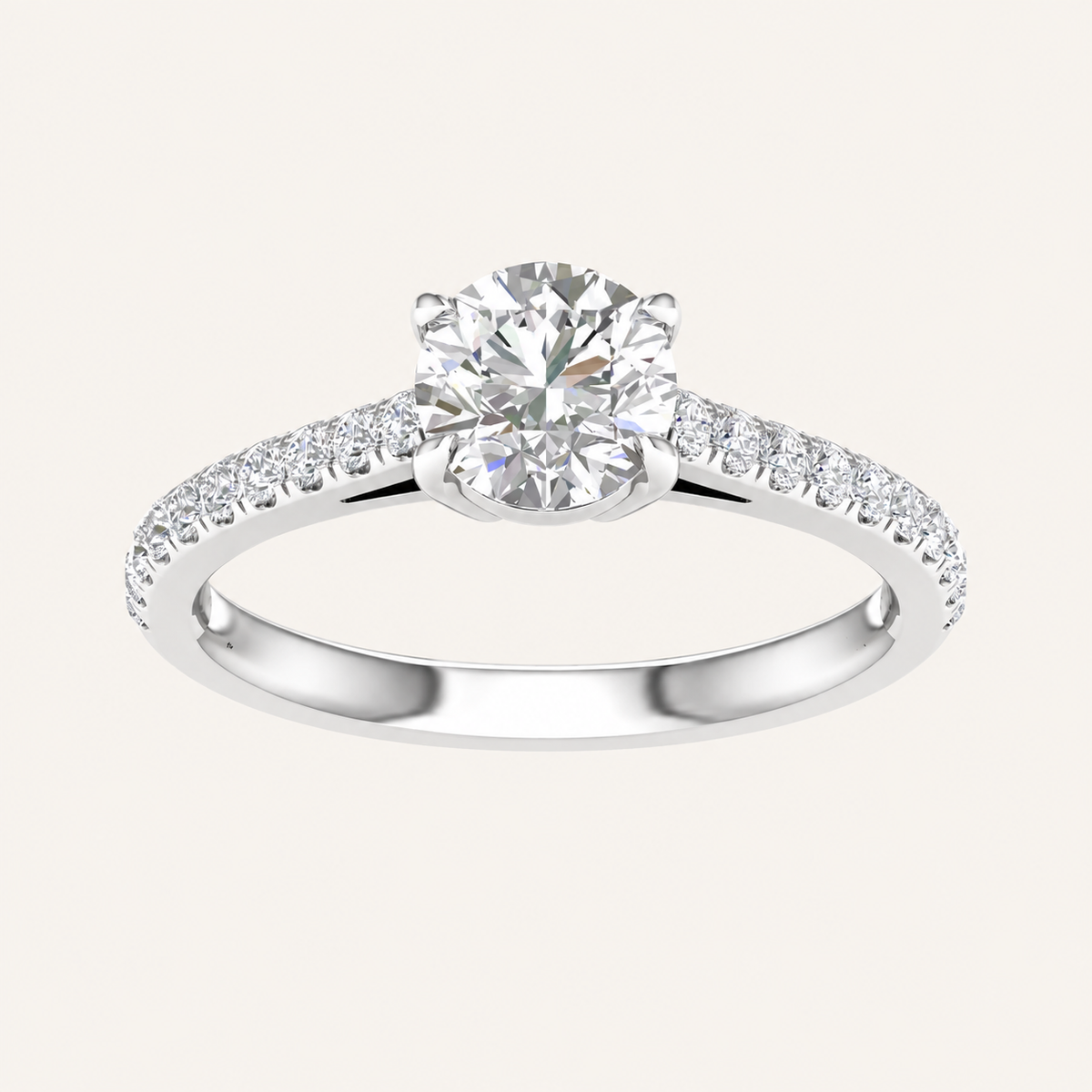 2.00CT Round Cut Lab Grown Diamond Solitaire Ring