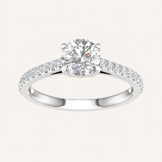 2.00CT Round Cut Lab Grown Diamond Solitaire Ring