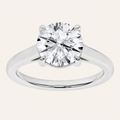 1.00CT Round Cut Lab Grown Diamond solitaire Ring
