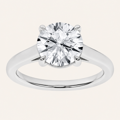1.00CT Round Cut Lab Grown Diamond solitaire Ring