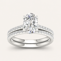 2.50CT Oval Cut Lab Grown Diamond Bridal Set