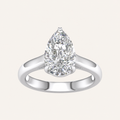 3.00CT Pear Cut Lab Grown Diamond Solitaire Ring