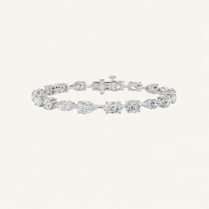 12CT Multistone Lab Grown Diamond East & West Bracelet