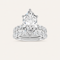 5.00CT Pear Cut Lab Grown Diamond Bridal Set