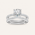 2.00CT Round Cut Lab Grown Diamond Bridal Ring Set