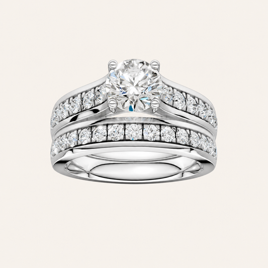 1.75CT Round Cut Lab Grown Diamond Bridal set