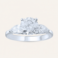 1.50CT Round Cut Lab Grown Diamond Three Stone Ring
