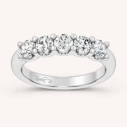 2.00 CT Round Cut Lab Grown Diamond Band Set