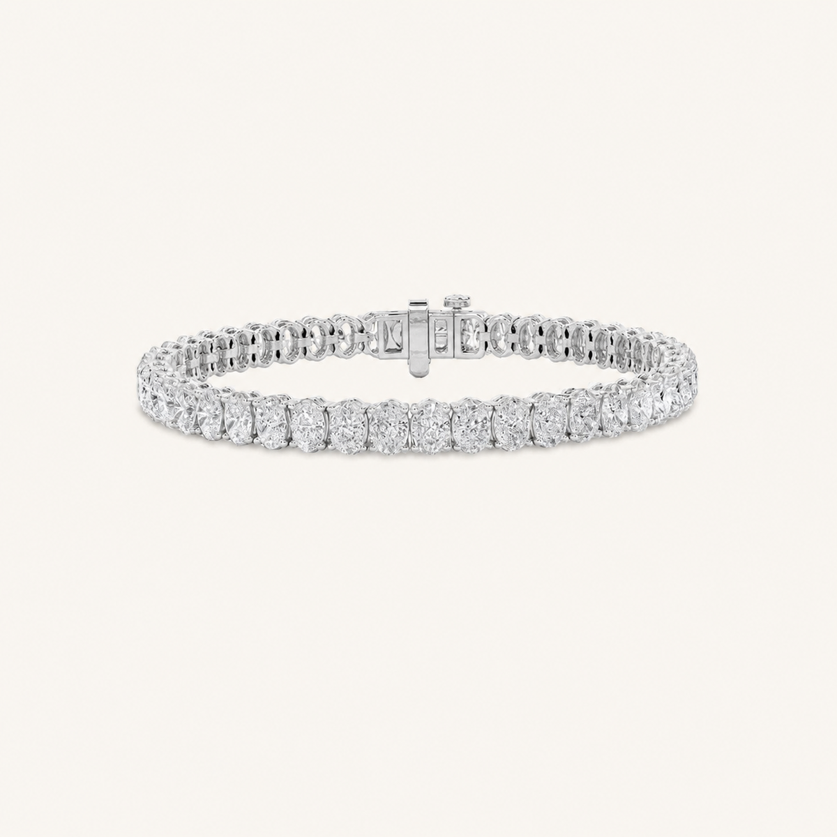 11.75CT Oval Cut Lab Grown Diamond Tennis Bracelet