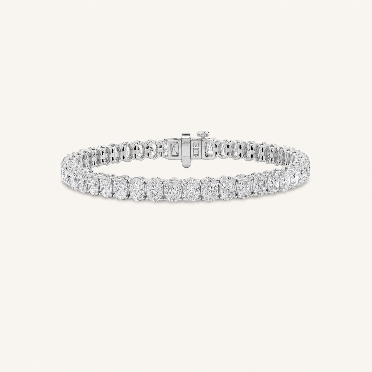 11.75CT Oval Cut Lab Grown Diamond Tennis Bracelet