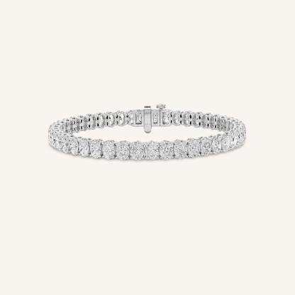 11.75CT Oval Cut Lab Grown Diamond Tennis Bracelet