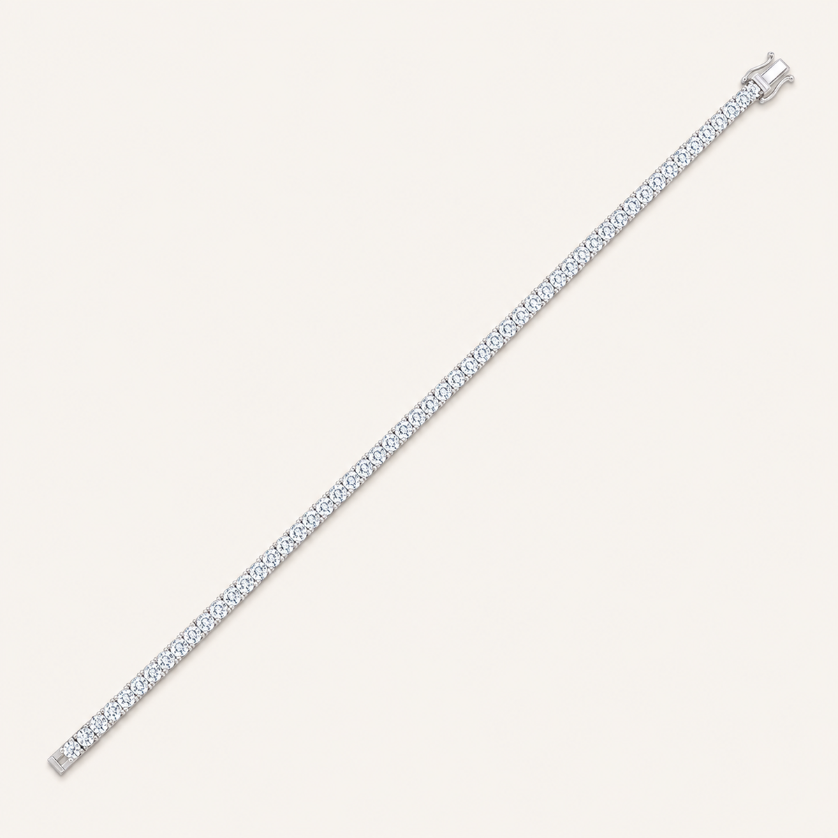 7.04CT Round Cut Lab Grown Diamond Tennis Bracelet