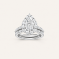 2.50CT Pear Cut Lab Grown Diamond Bridal Set