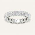 5.00CT Emerald Cut Lab Grown Diamond Eternity Band Ring
