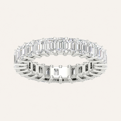5.00CT Emerald Cut Lab Grown Diamond Eternity Band Ring