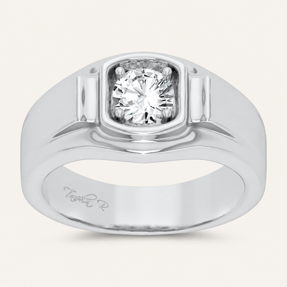 0.50CT Round Cut Lab Grown Diamond Solitaire Ring