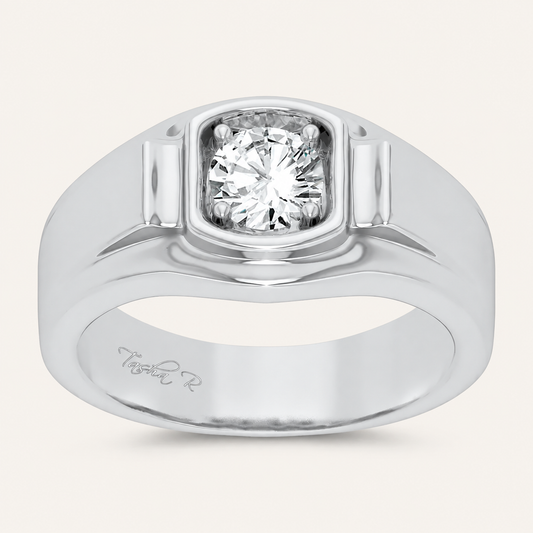 0.50CT Round Cut Lab Grown Diamond Solitaire Ring