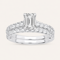 2.00CT Emerald Cut Lab Grown Diamond Bridal Ring