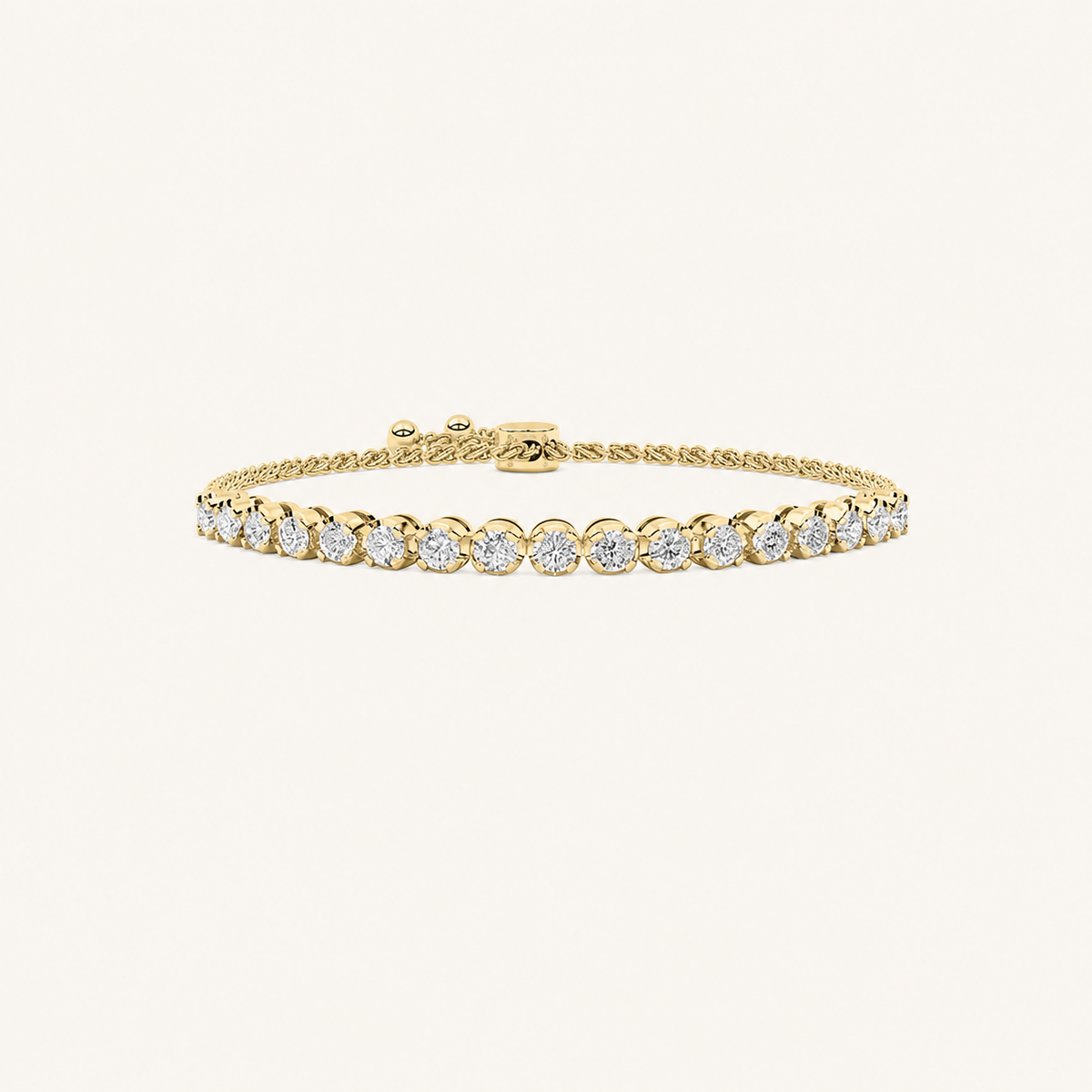 1CT Round Cut Lab Grown Diamond Bolo Bracelet
