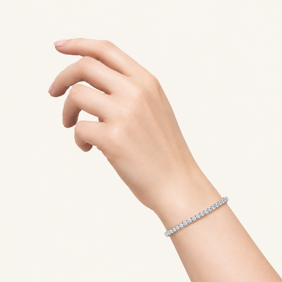 14CT Round Cut Lab Grown Diamond Tennis Bracelet