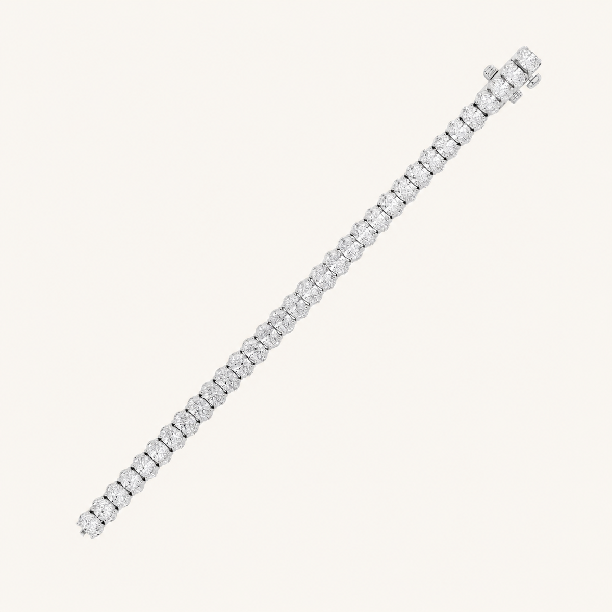18.5CT Oval Cut Lab Grown Diamond Tennis Bracelet