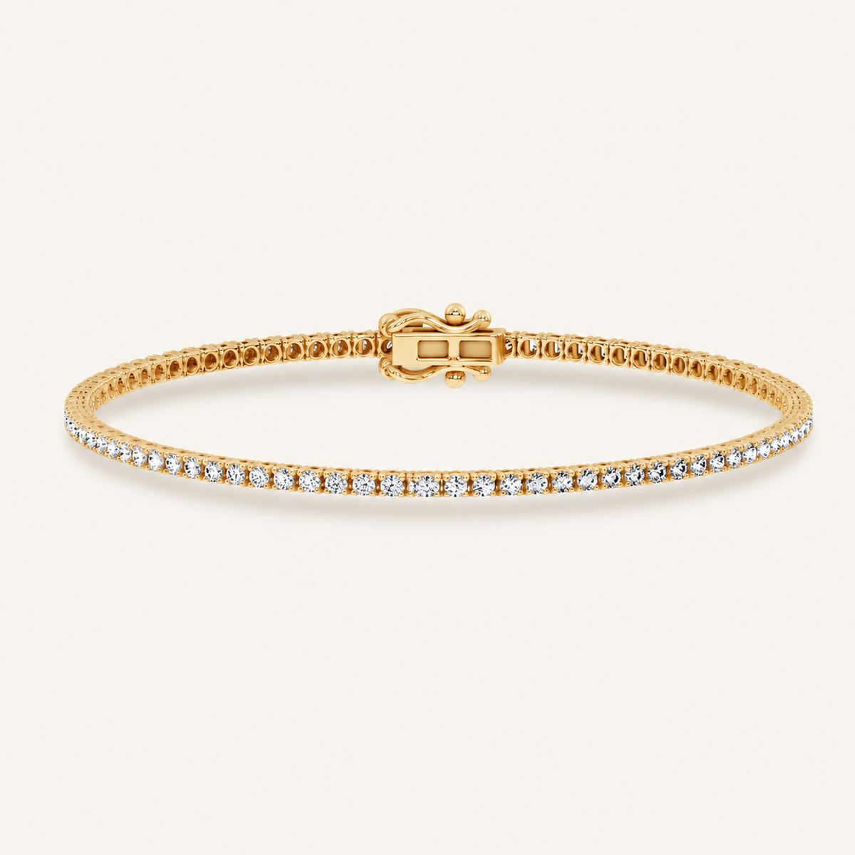 1.00CT Round Cut Lab Grown Diamond Tennis Bracelet