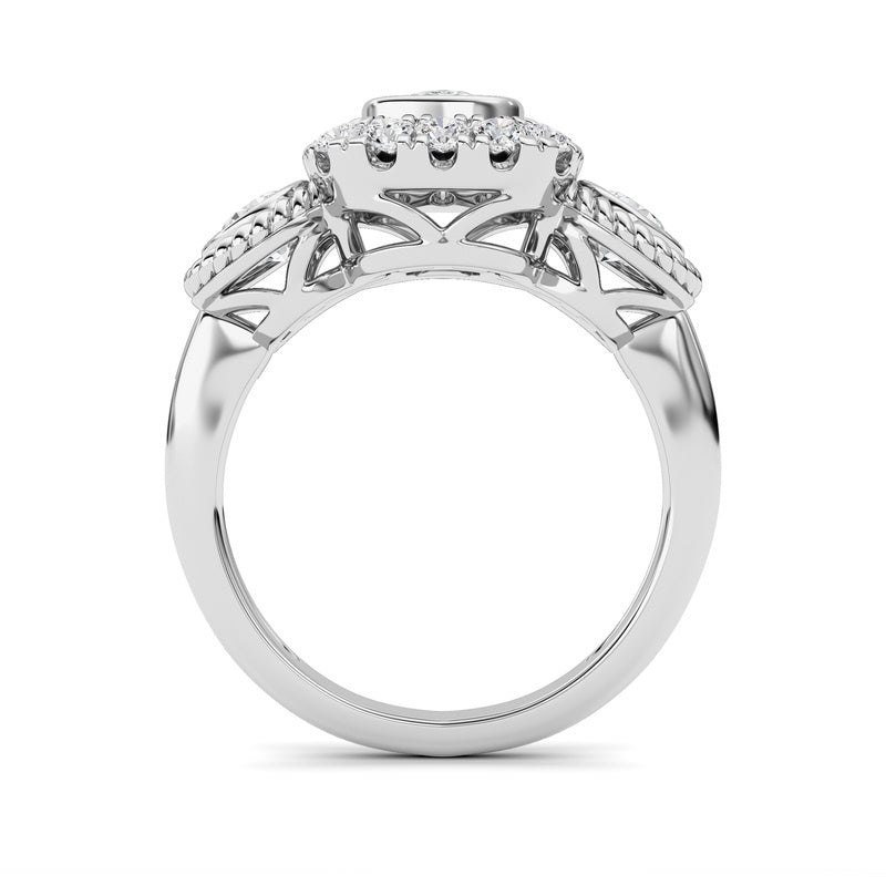 14K White Gold Ring KJ02705R.CE-2-21F