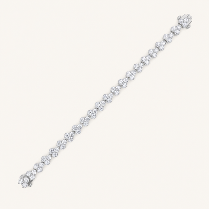 13CT Round Cut Lab Grown Diamond Tennis Bracelet